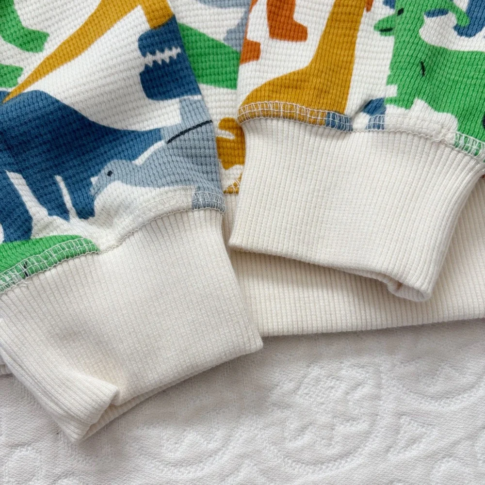 Hanna Andersson Waffle Crewneck Shirt,‎ Dinosaurs